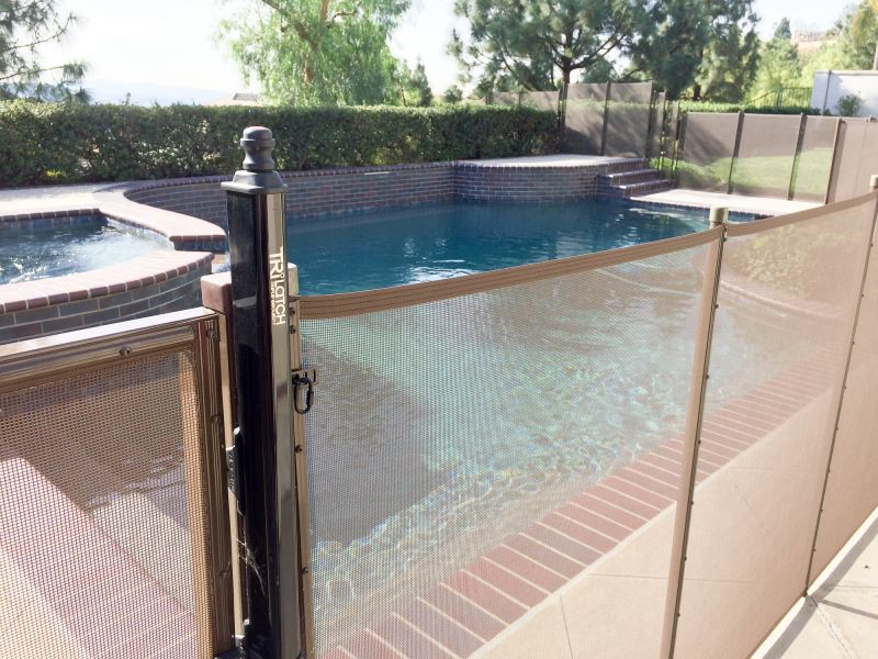 Pool Safety Fence in Use